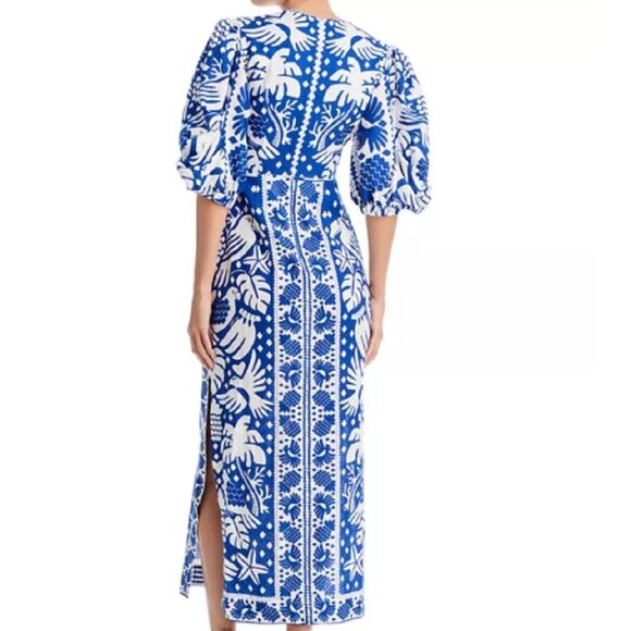 FARM RIO- Jungle Scarf Midi Dress (XS) - Picture 4 of 14